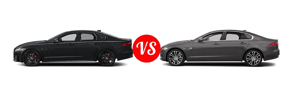 2018 Jaguar XF Sedan S vs. 2018 Jaguar XF Sedan Diesel 20d Prestige - Side Comparison