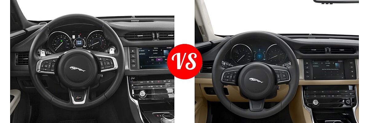 2018 Jaguar XF Sedan S vs. 2018 Jaguar XF Sedan Diesel 20d / 20d Premium - Dashboard Comparison