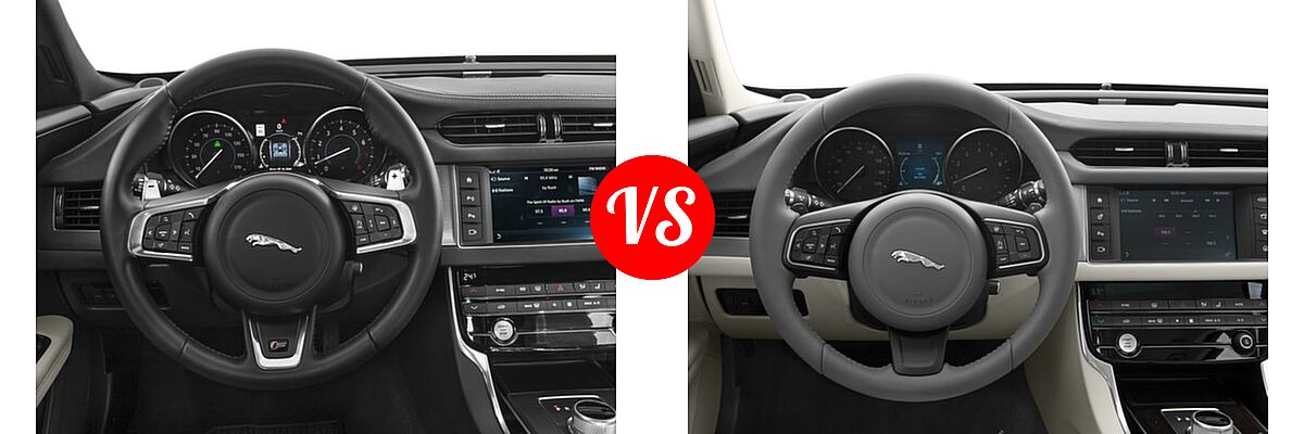 2018 Jaguar XF Sedan S vs. 2018 Jaguar XF Sedan Diesel 20d Prestige - Dashboard Comparison
