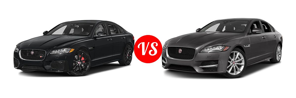 2018 Jaguar XF Sedan S vs. 2018 Jaguar XF Sedan Diesel 20d R-Sport - Front Left Comparison