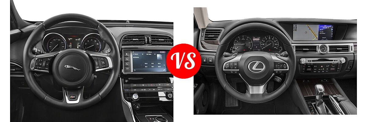 2018 Jaguar XE Sedan S vs. 2019 Lexus GS 350 Sedan GS 350 - Dashboard Comparison