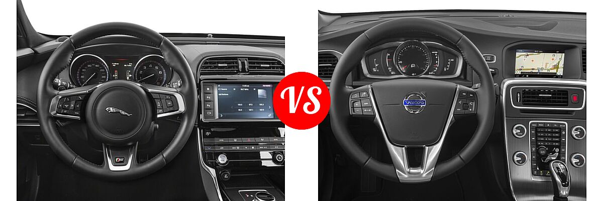 2018 Jaguar XE Sedan S vs. 2018 Volvo S60 Cross Country Sedan T5 AWD - Dashboard Comparison
