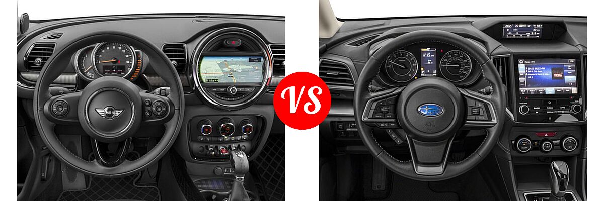 2018 MINI Clubman Hatchback Cooper S vs. 2018 Subaru Impreza Hatchback Limited - Dashboard Comparison