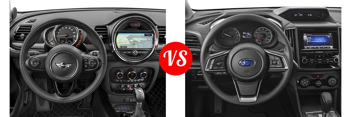 2018 MINI Clubman Hatchback Cooper S vs. 2018 Subaru Impreza Hatchback 2.0i 5-door Manual / Premium - Dashboard Comparison