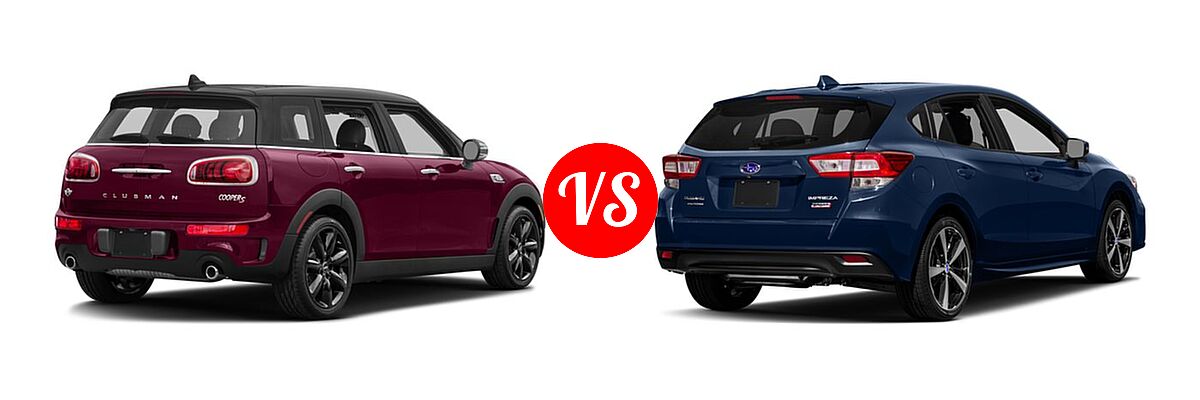 2018 MINI Clubman Hatchback Cooper S vs. 2018 Subaru Impreza Hatchback Sport - Rear Right Comparison