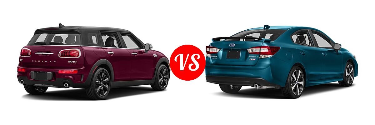 2018 MINI Clubman Hatchback Cooper S vs. 2018 Subaru Impreza Hatchback Sport - Rear Right Comparison