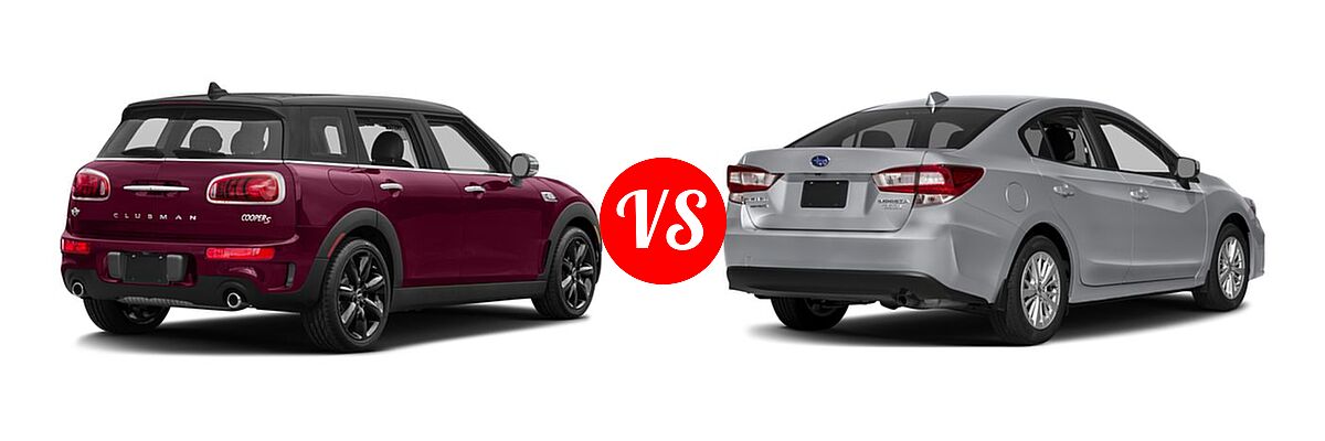 2018 MINI Clubman Hatchback Cooper S vs. 2018 Subaru Impreza Hatchback Premium - Rear Right Comparison