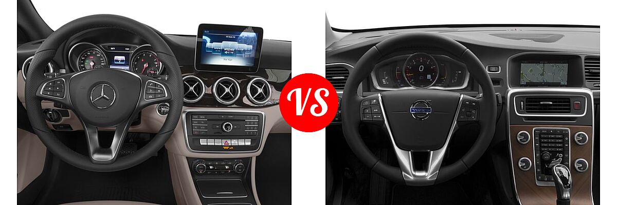 2018 Mercedes-Benz CLA-Class Sedan CLA 250 vs. 2018 Volvo S60 Sedan Inscription / Inscription Platinum - Dashboard Comparison