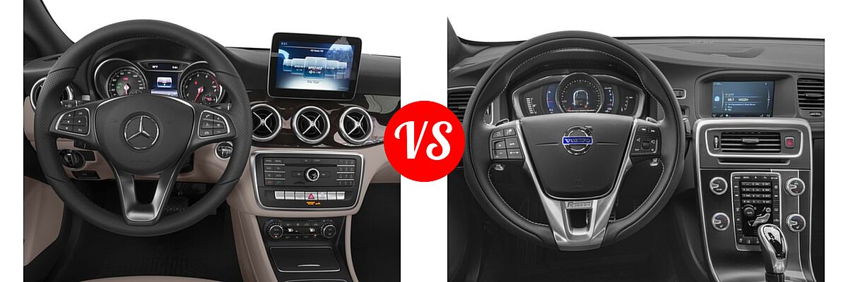 2018 Mercedes-Benz CLA-Class Sedan CLA 250 vs. 2018 Volvo S60 Sedan R-Design Platinum - Dashboard Comparison