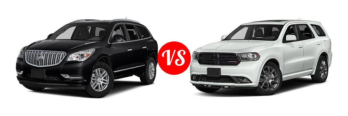 2017 Buick Enclave SUV Convenience / Leather / Premium vs. 2017 Dodge Durango SUV R/T - Front Left Comparison