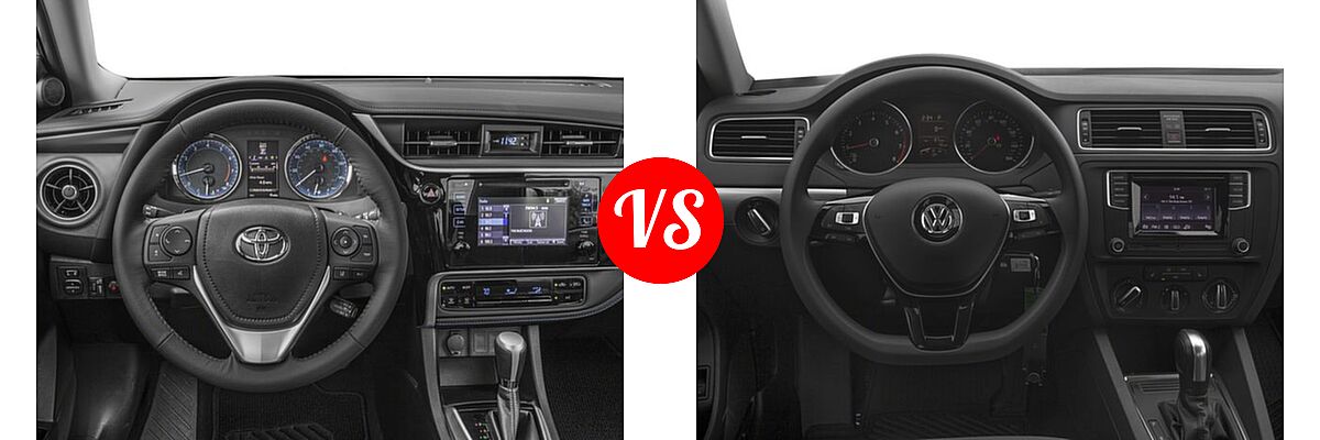 2018 Toyota Corolla Sedan SE / XSE vs. 2018 Volkswagen Jetta Sedan 1.4T S / 1.4T SE / 1.4T Wolfsburg Edition / 1.8T SE Sport / 1.8T SEL - Dashboard Comparison