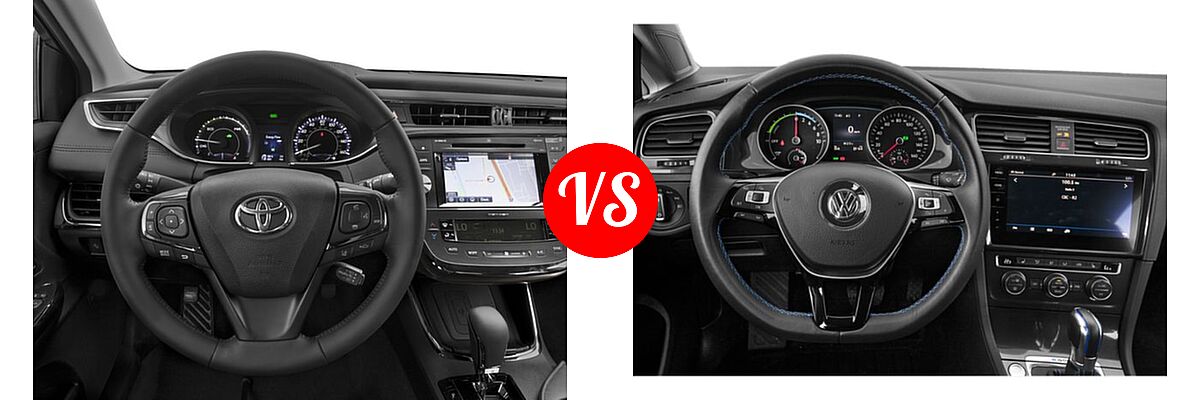 2018 Toyota Avalon Hybrid Sedan Hybrid Limited vs. 2018 Volkswagen e-Golf Hatchback Electric SE / SEL / SEL Premium - Dashboard Comparison