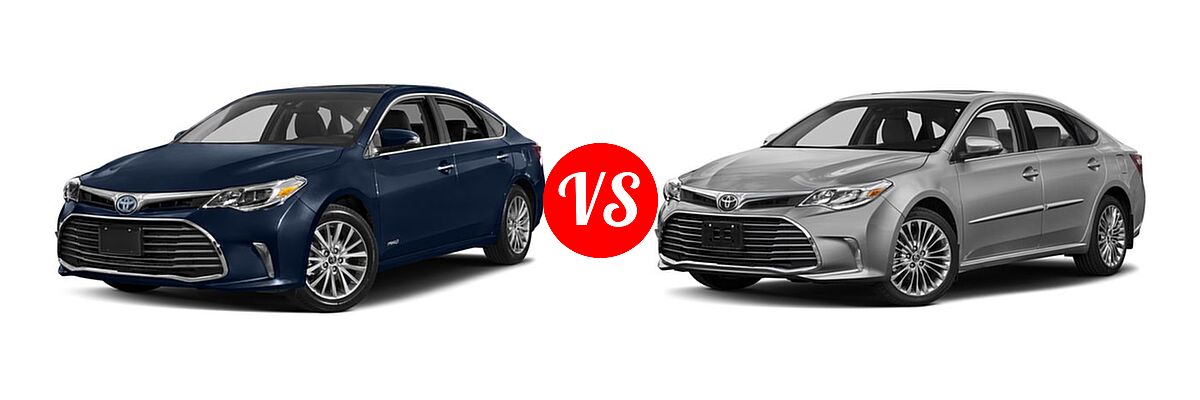 2018 Toyota Avalon Hybrid Sedan Hybrid Limited vs. 2018 Toyota Avalon Sedan Limited - Front Left Comparison