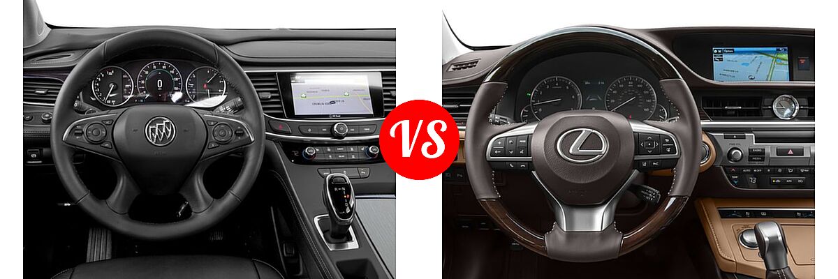2017 Buick LaCrosse Sedan Essence / Preferred / Premium vs. 2017 Lexus ES 350 Sedan ES 350 - Dashboard Comparison
