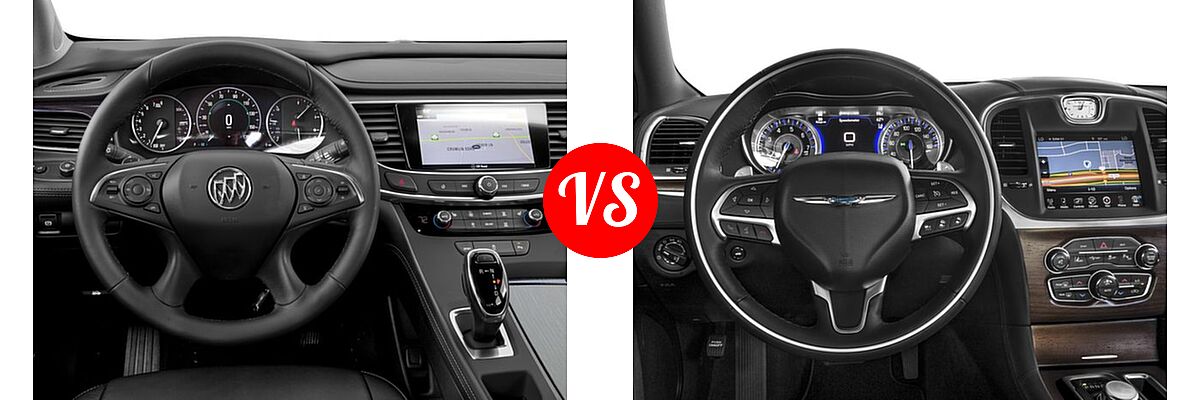 2017 Buick LaCrosse Sedan Essence / Preferred / Premium vs. 2017 Chrysler 300 Sedan 300C Platinum - Dashboard Comparison