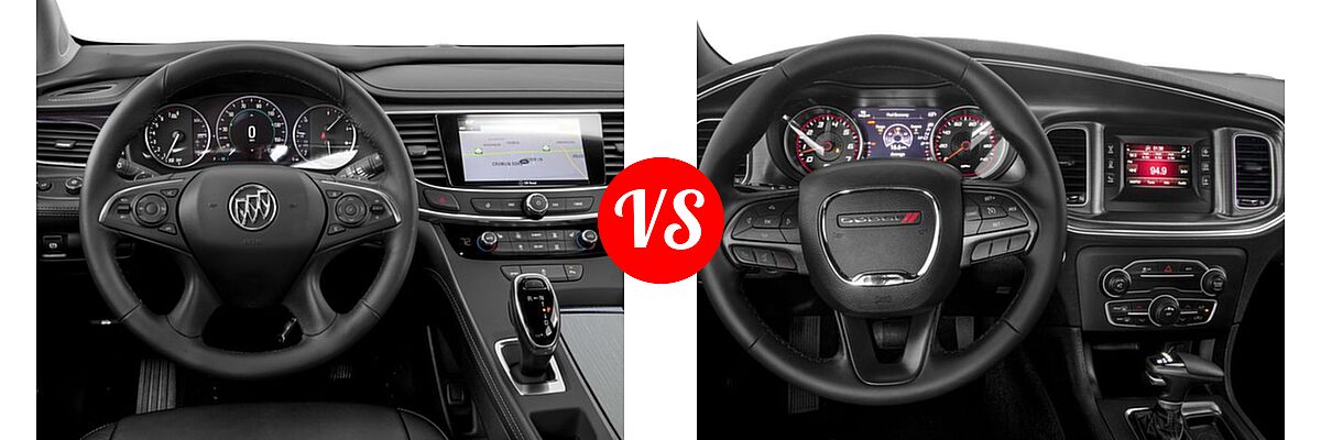2017 Buick LaCrosse Sedan Essence / Preferred / Premium vs. 2017 Dodge Charger Sedan SE - Dashboard Comparison
