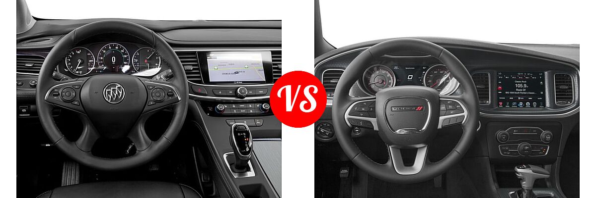 2017 Buick LaCrosse Sedan Essence / Preferred / Premium vs. 2017 Dodge Charger Sedan SXT - Dashboard Comparison