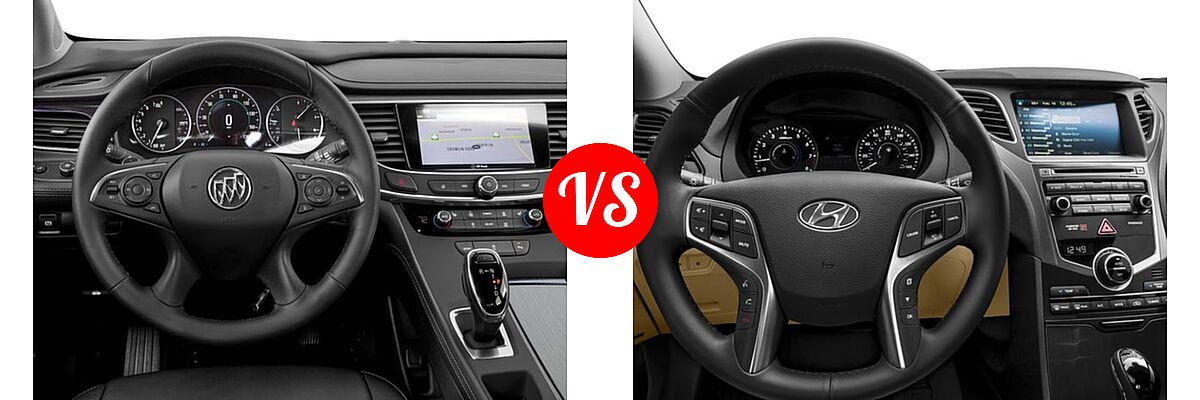 2017 Buick LaCrosse Sedan Essence / Preferred / Premium vs. 2017 Hyundai Azera Sedan Limited - Dashboard Comparison