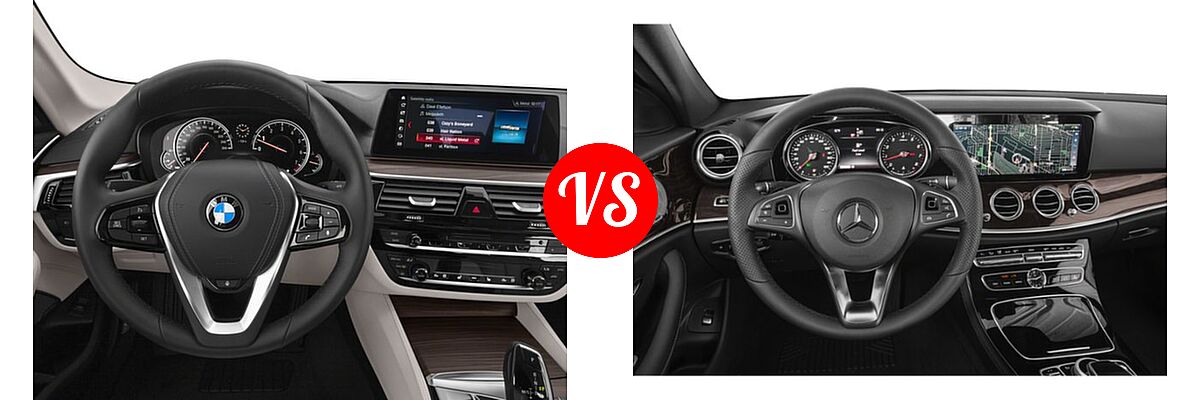 2018 BMW 5 Series vs. 2018 Mercedes-Benz E-Class Sedan - Dashboard Comparison