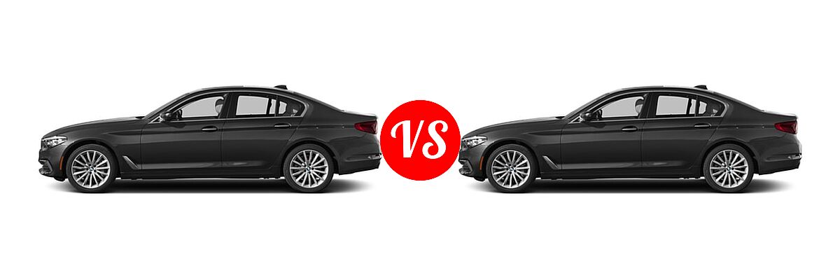 2018 BMW 5 Series Sedan 530i / 530i xDrive vs. 2018 BMW 5 Series Sedan Diesel 530i xDrive - Side Comparison
