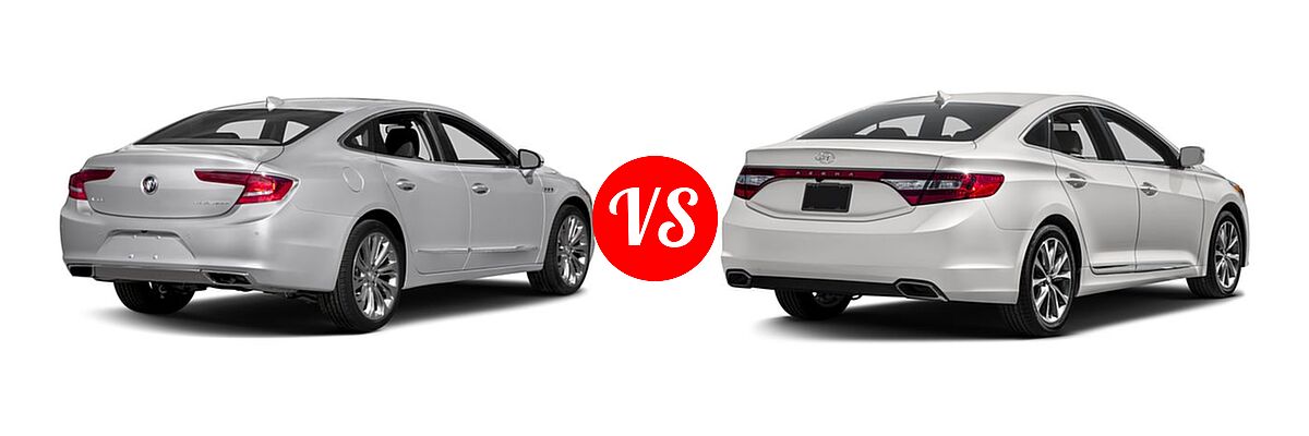 2017 Buick LaCrosse Sedan Essence / Preferred / Premium vs. 2017 Hyundai Azera Sedan Limited - Rear Right Comparison