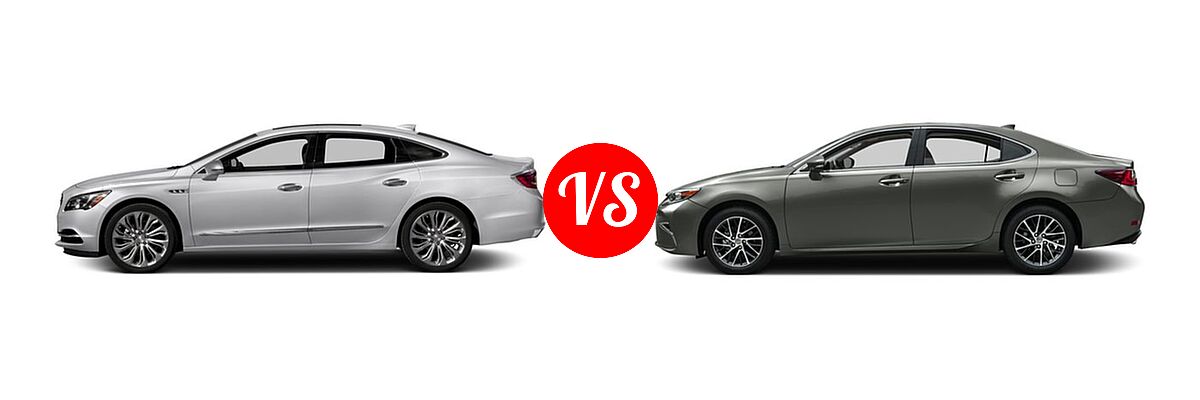2017 Buick LaCrosse Sedan Essence / Preferred / Premium vs. 2017 Lexus ES 350 Sedan ES 350 - Side Comparison