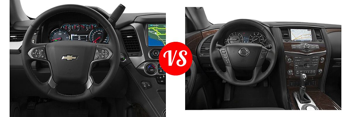 2018 Chevrolet Suburban SUV LS / LT vs. 2018 Nissan Armada SUV SV - Dashboard Comparison