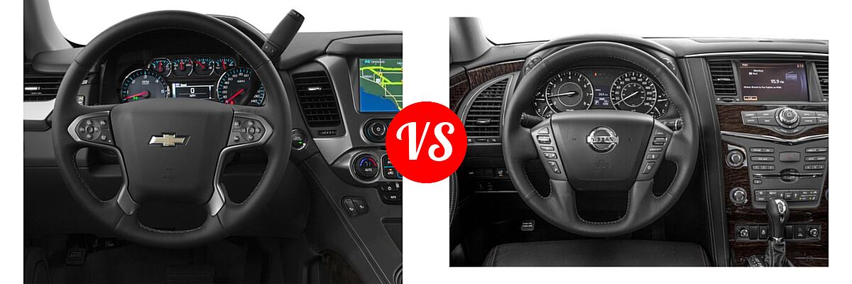 2018 Chevrolet Suburban SUV LS / LT vs. 2018 Nissan Armada SUV Platinum - Dashboard Comparison