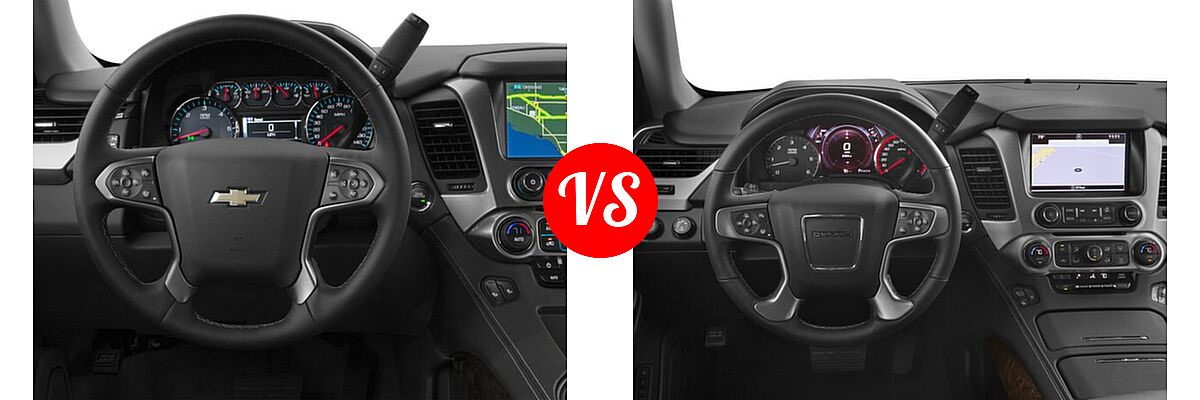 2018 Chevrolet Suburban SUV LS / LT vs. 2018 GMC Yukon XL SUV Denali - Dashboard Comparison