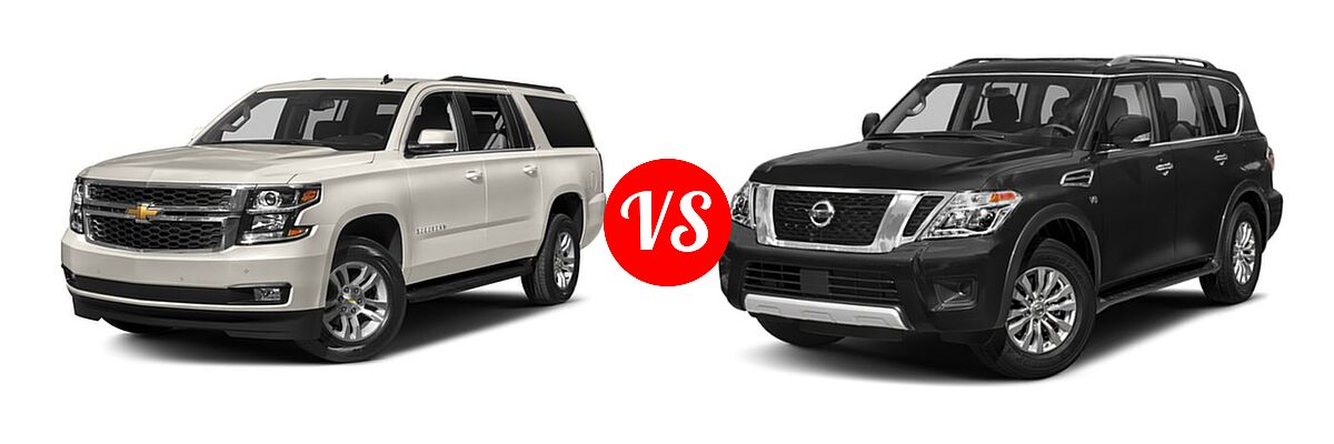 2018 Chevrolet Suburban SUV LS / LT vs. 2018 Nissan Armada SUV SV - Front Left Comparison