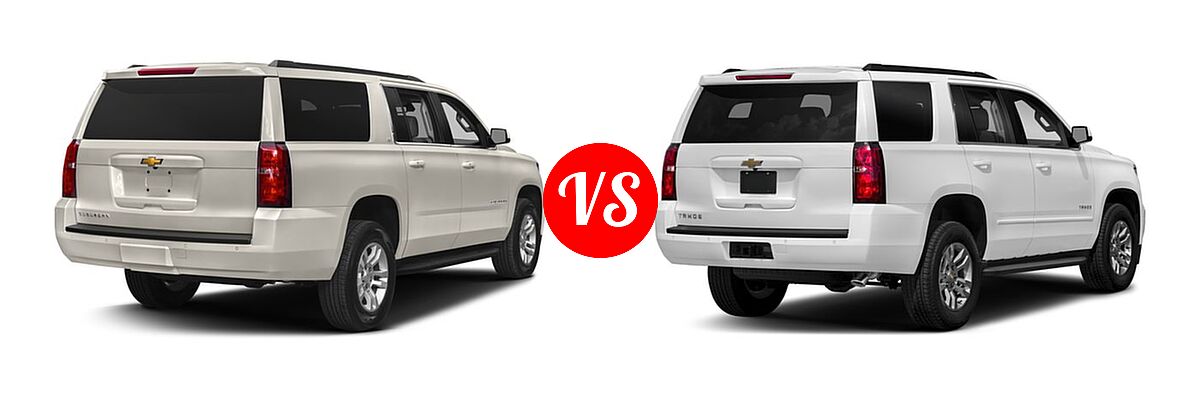 2018 Chevrolet Suburban SUV LS / LT vs. 2018 Chevrolet Tahoe SUV LS / LT - Rear Right Comparison