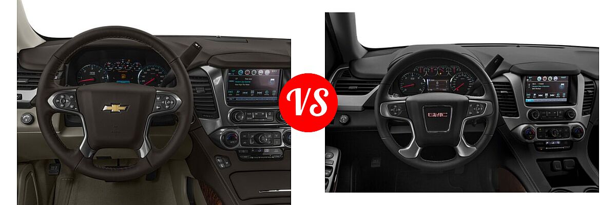 2018 Chevrolet Suburban SUV Premier vs. 2018 GMC Yukon XL SUV SLE / SLT - Dashboard Comparison