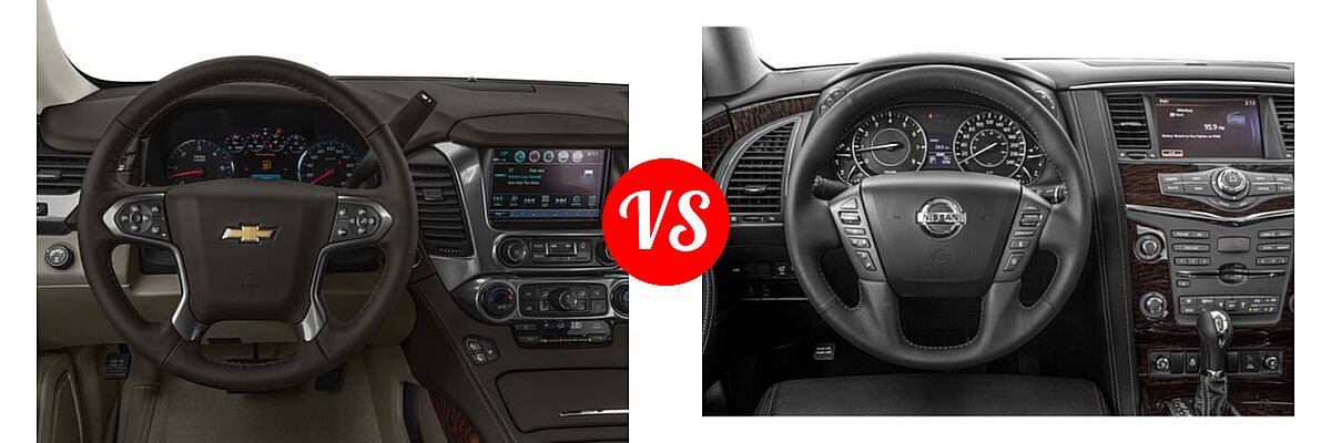 2018 Chevrolet Suburban SUV Premier vs. 2018 Nissan Armada SUV Platinum - Dashboard Comparison