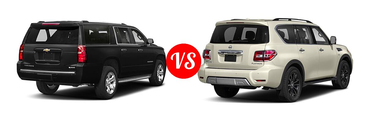 2018 Chevrolet Suburban SUV Premier vs. 2018 Nissan Armada SUV Platinum - Rear Right Comparison
