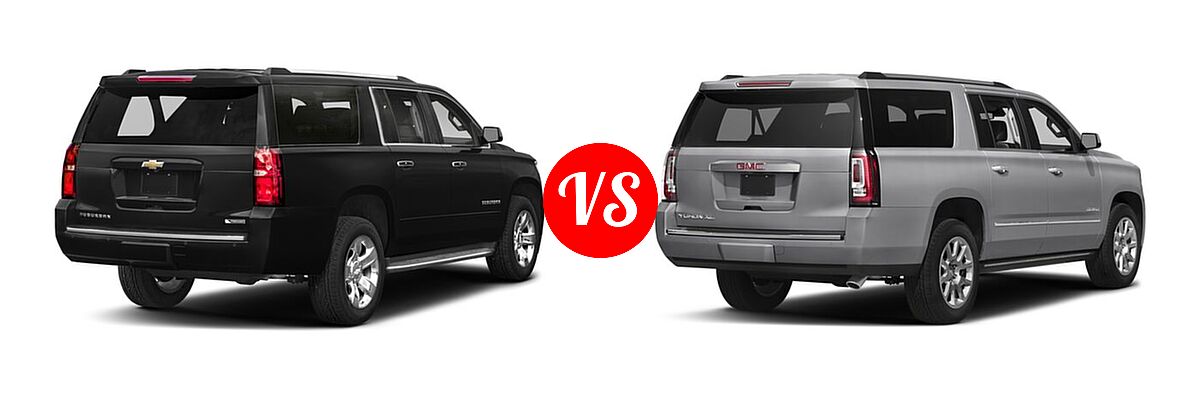 2018 Chevrolet Suburban SUV Premier vs. 2018 GMC Yukon XL SUV Denali - Rear Right Comparison