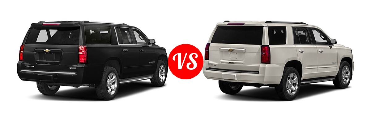 2018 Chevrolet Suburban SUV Premier vs. 2018 Chevrolet Tahoe SUV Premier - Rear Right Comparison