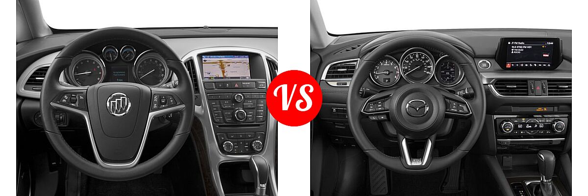 2017 Buick Verano Sedan Leather Group / Sport Touring vs. 2017 Mazda 6 Sedan Touring - Dashboard Comparison