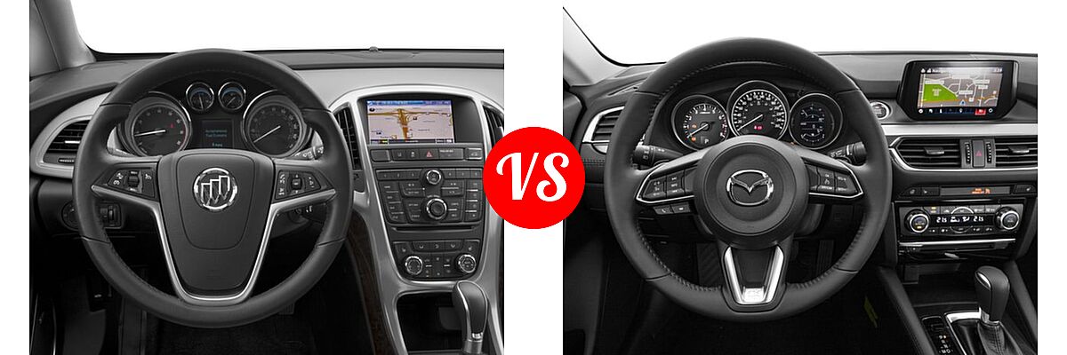 2017 Buick Verano Sedan Leather Group / Sport Touring vs. 2017 Mazda 6 Sedan Sport - Dashboard Comparison