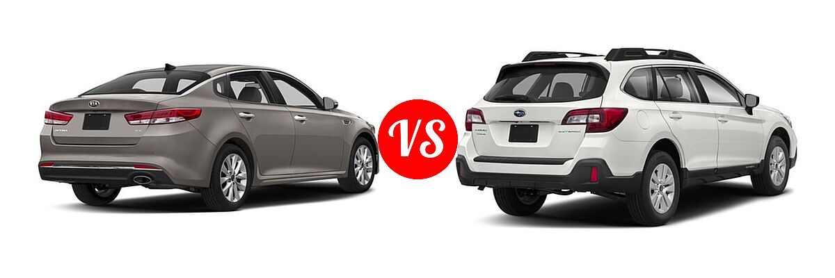 2018 Kia Optima Sedan EX / LX / LX 1.6T vs. 2018 Subaru Legacy Sedan 2.5i - Rear Right Comparison