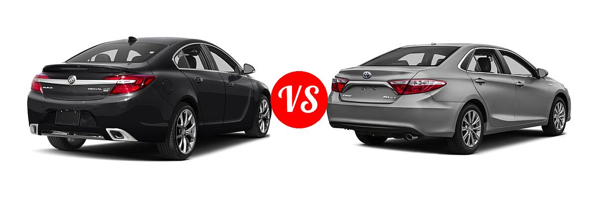 2017 Buick Regal Sedan GS vs. 2017 Toyota Camry Hybrid Sedan Hybrid LE / Hybrid SE / Hybrid XLE - Rear Right Comparison