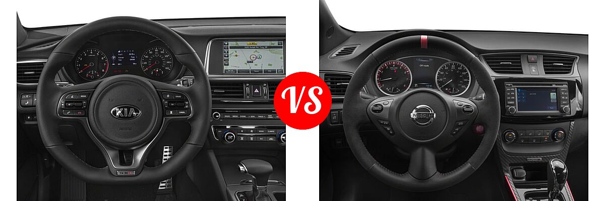 2018 Kia Optima Sedan SX vs. 2018 Nissan Sentra NISMO Sedan NISMO - Dashboard Comparison