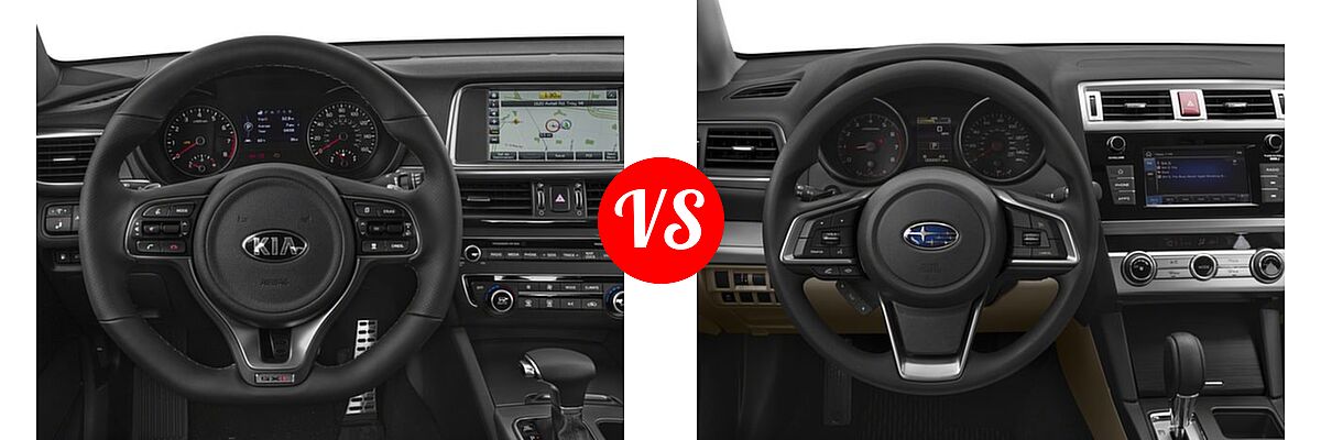 2018 Kia Optima Sedan SX vs. 2018 Subaru Legacy Sedan 2.5i - Dashboard Comparison
