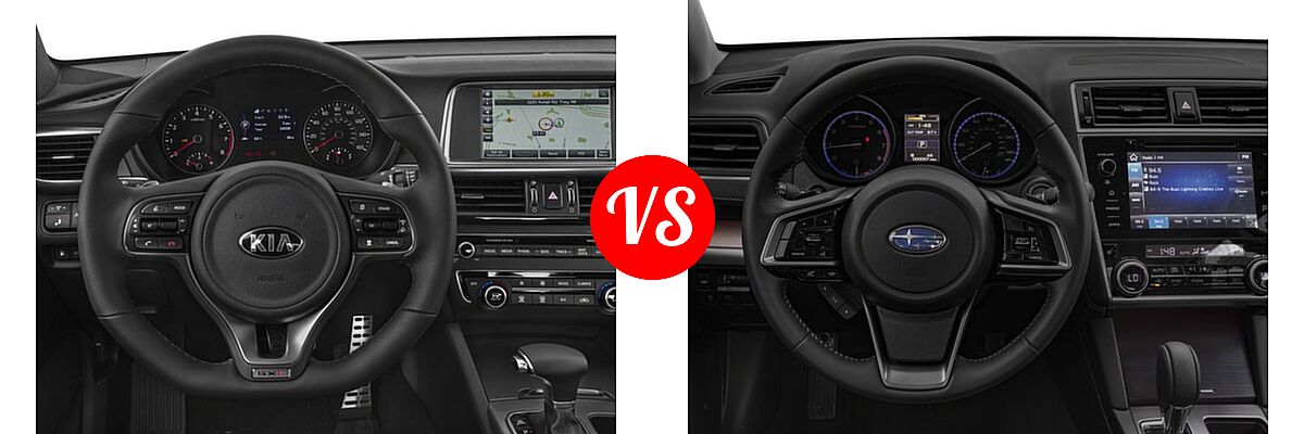 2018 Kia Optima Sedan SX vs. 2018 Subaru Legacy Sedan Limited - Dashboard Comparison