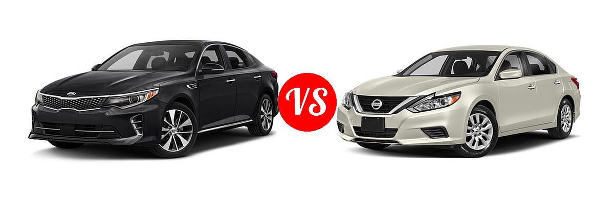 2018 Kia Optima Sedan SX vs. 2018 Nissan Altima Sedan 2.5 S / 2.5 SL / 2.5 SR / 2.5 SV / 3.5 SL - Front Left Comparison