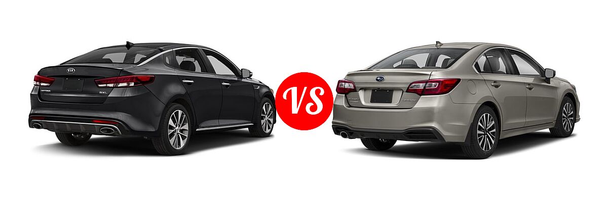 2018 Kia Optima Sedan SX vs. 2018 Subaru Legacy Sedan Premium - Rear Right Comparison