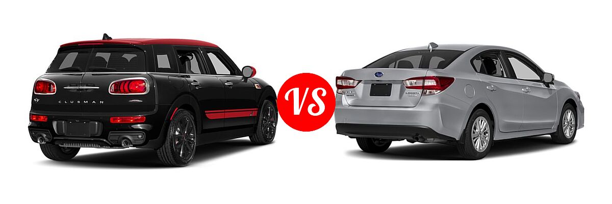 2018 MINI Clubman Hatchback John Cooper Works vs. 2018 Subaru Impreza Hatchback Premium - Rear Right Comparison