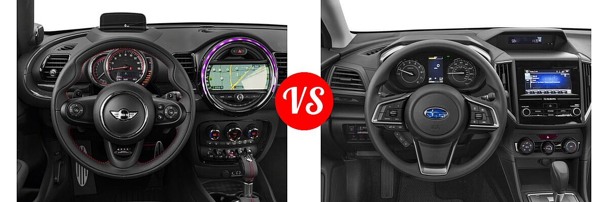 2018 MINI Clubman Hatchback John Cooper Works vs. 2018 Subaru Impreza Hatchback Premium - Dashboard Comparison
