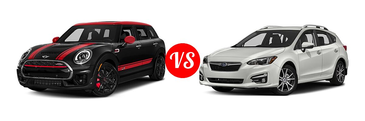 2018 MINI Clubman Hatchback John Cooper Works vs. 2018 Subaru Impreza Hatchback Limited - Front Left Comparison