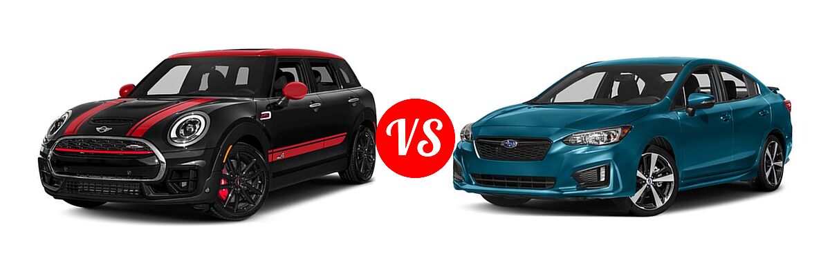2018 MINI Clubman Hatchback John Cooper Works vs. 2018 Subaru Impreza Hatchback Sport - Front Left Comparison