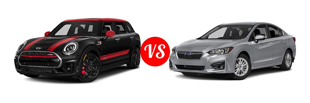 2018 MINI Clubman Hatchback John Cooper Works vs. 2018 Subaru Impreza Hatchback Premium - Front Left Comparison